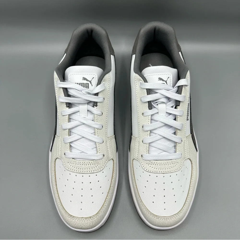 Puma Men's White and Gray faux leather Sneakers Mens size 11